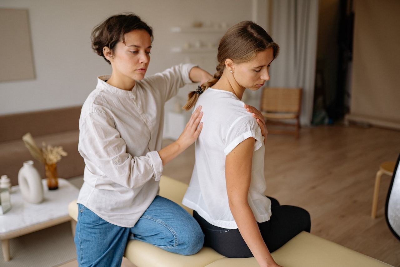 woman having a massage therapy